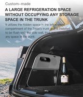 Réfrigérateur de voiture 5 places pour Tesla Model Y Réfrigérateur Compresseur Congélateur Refroidisseur Réchauffeur Réfrigérateur pour Voyage Extérieur Taille Compacte