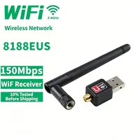 Adaptador WiFi USB de 150Mbps, 2.4GHz, Realtek8188EUS, Antena de 2DB, Tarjeta de Red Inalámbrica, Receptor WiFi para Computadora de Escritorio y Portátil, Compatible con Windows XP, 7, 10 y 11