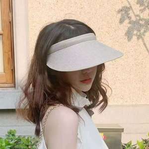 หมวกบังแดดฤดูร้อนสำหรับผู้หญิง ปีกกว้าง พับได้ ป้องกันรังสียูวี ระบายอากาศได้ดี หมวกสำหรับกิจกรรมกลางแจ้ง - Product Image 1