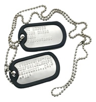 Silencieux en Caoutchouc de Silicone pour Plaques d'Identification en Métal pour Chiens, Ensemble Complet avec Chaînes à Billes