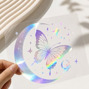 Customizable high quality <b>logo</b> <b>stickers</b> holographic label <b>stickers</b> laser processed self adhesive labels adhesive tags - Product Image 1