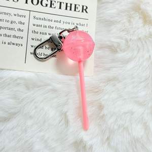 Porte-clés créatifs en forme de sucette arc-en-ciel, transparents, lumineux, en plastique acrylique, imprimés UV, accessoires durables, pendentifs pour sacs de bonbons - Product Image 5