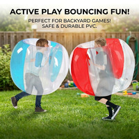 Ballons de sumo gonflables bleus et rouges pour enfants, 36 pouces, 2 pièces, ballons de jeu rebondissants pour jeux d'équipe en plein air