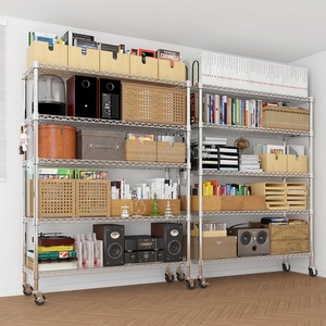 Étagère en fil métallique NSF de stockage d'usine de Guangzhou <span class=keywords><strong>sur</strong></span> roulettes étagère intérieure pour atelier de garage de cuisine - Product Image 2