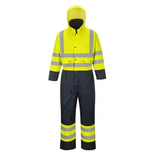 hi vis construction workwear coverall mining worker uniform reflective flame retardant coveralls