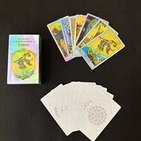 Cartes de tarot personnalisées recto-verso, impression couleur, design de divination occulte, effet holographique, cartes/maquettes à effet holographique sur un côté, vente chaude