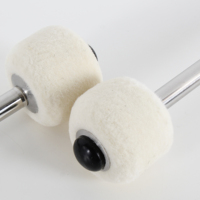 Vente en gros Longueur 36cm Laine Antidérapante Acier Inoxydable Tambour de Marche Bass Drumstick Strap Accessoires pour Instruments à Percussion