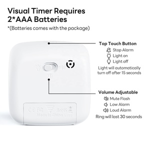 <span class=keywords><strong>Timer</strong></span> Countdown Silenzioso da 60 Minuti, <span class=keywords><strong>Timer</strong></span> <span class=keywords><strong>per</strong></span> Aula, Strumento di Gestione del Tempo <span class=keywords><strong>per</strong></span> Casa e Scuola, <span class=keywords><strong>Timer</strong></span> Visivo Yunbaoit con Luce Notturna - Product Image 3