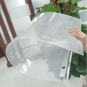 3d Adhesive holographic transparent rear projection screen film for glass advertising use