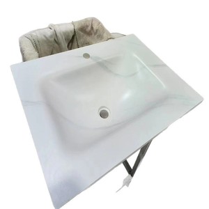 Fregadero de flexión en caliente mate libre de diseño moderno, encimera de <span class=keywords><strong>losa</strong></span> de piedra sinterizada rectangular integrada sin costuras, incluye <span class=keywords><strong>escurridor</strong></span> - Product Image 6