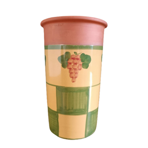 Beau <span class=keywords><strong>refroidisseur</strong></span> <span class=keywords><strong>de</strong></span> <span class=keywords><strong>vin</strong></span> vintage français rustique <span class=keywords><strong>en</strong></span> <span class=keywords><strong>terre</strong></span> <span class=keywords><strong>cuite</strong></span> partiellement vitré pour le voyage - Product Image 4