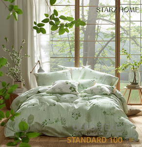 Starz Home <span class=keywords><strong>Linge</strong></span> de lit en tissu de coton Offre Spéciale-Embrassez <span class=keywords><strong>la</strong></span> fraîcheur de <span class=keywords><strong>la</strong></span> nature avec une qualité hôtelière et un mélange vert luxuriant - Product Image 4