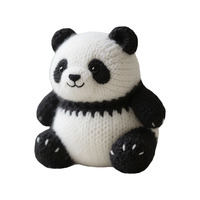 Haute Qualité Animal Mignon Tricoté Jouet Livraison Gratuite Panda Cheval Renard Animal Tricoté Poupée Personnalisé Grand Tricoté En Peluche Jouet