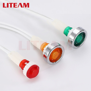 10Mm Nhựa Chỉ Số Ánh Sáng 6V 12V 220V Chỉ Số Màu Đỏ Ánh Sáng Dây Dẫn Chỉ Số Telltale Ánh Sáng Với Dây 12V <span class=keywords><strong>LED</strong></span> Đèn Tín Hiệu - Product Image 2