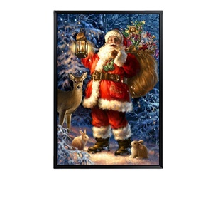 Colorido <span class=keywords><strong>Navidad</strong></span> DIY 5D diamante pintura Kits arte cuadro redondo completo taladro diamante pintura para decoración del hogar - Product Image 2