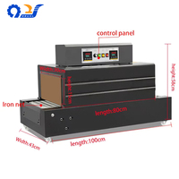 Machine d'emballage thermorétractable en filet de fer noir BS-3015 pour film PVC, machine d'emballage rétractable pour boîtes