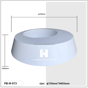 Jardín al aire libre personalizado redondo Parque macetas Caja Acero Metal flor maceta con logotipo gratis <span class=keywords><strong>palabras</strong></span> hogar aplicación - Product Image 2