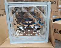 Kaca dekorasi bata 190X80mm, kualitas tinggi biru hijau untuk partisi pintu Pancuran kamar mandi untuk penggunaan ruang tamu luar ruangan