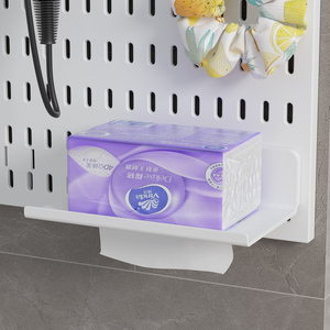 Tablero montado en la pared para almacenamiento en la pared: adecuado para estantes de almacenamiento de baño, soportes para secadores de pelo, cestas y estantes colgantes - Product Image 5