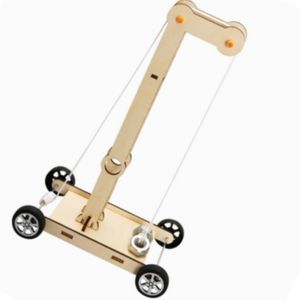 Kit de modèle de voiture à gravité DIY OKYN-G5540, projet d'expérience scientifique en bois pour l'éducation STEM à l'école - Product Image 4