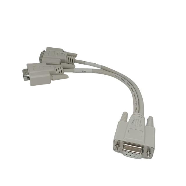 25CM DB9 Y Splitter Adapter Cable 1 Female 2 Male DB9 Male RS232 PVC Jacket Serial Splitter Braid Shielding Copper for Computer