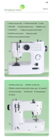 Machine à coudre électrique portable compacte domestique mini FHSM-638 pour jeans et toile, avec boutonnière 4 étapes et 39 points de couture