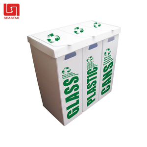 Tái chế bin 3 ngăn PP tấm rỗng nhựa corflute <span class=keywords><strong>coroplast</strong></span> rác tách hộp trong nhà Poly <span class=keywords><strong>coroplast</strong></span> Thùng rác có thể - Product Image 3