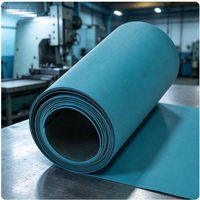 TEBAK Plaque de guidage souple en Polytétrafluoroéthylène (PTFE) bleu-vert, résistante à l'usure, pour machine-outil, 0,8-3,2 mm