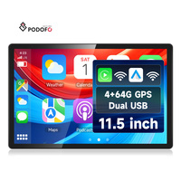 Radio para Auto Podofo de 11.5'' con Android, 4+64G, CarPlay Inalámbrico, Android Auto, 4G LTE, GPS/WiFi/USB, Pantalla Táctil, Venta al Por Mayor