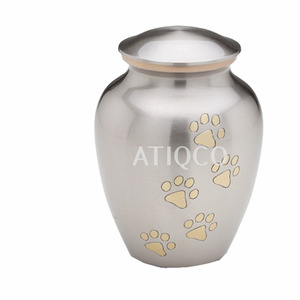 Atiqco Star Stripes Solid Brass Cremation Urn American Style Latest Modern Design Metal <b>Jar</b> Stylish Classical Hot Selling - Product Image 2