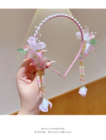Ensemble d'accessoires pour cheveux pour filles, cadeau de mariage haut de gamme, fait main, dessin animé floral, perles, pompon, ruban satiné multicolore