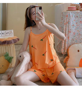 Conjunto <span class=keywords><strong>de</strong></span> Pijama <span class=keywords><strong>de</strong></span> <span class=keywords><strong>Verano</strong></span> para Mujer H-754, Estampado Moderno, Top sin Mangas y Pantalones Cortos, Dos Piezas, Ropa <span class=keywords><strong>de</strong></span> Dormir Informal - Product Image 5