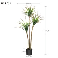 OH ARTS Vente directe d'usine Plantes décoratives Plante artificielle Dracaena Exportateur pour la décoration intérieure et extérieure
