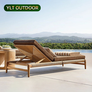 Chaise de plage en teck nordique d'extérieur, imperméable, La Sala De Estar Sillas De Playa, chaises longues de jardin, chaise de <span class=keywords><strong>piscine</strong></span>, chaise longue en teck de plage - Product Image 1