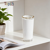 Verre à shot 3oz vierge avec bord doré pour sublimation, pour Tequila, Whisky, Mariage, Bar, Élégant, Vente en gros Topjlh