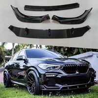 Kit de Carrocería Exterior de 4 Piezas Estilo Guerrero en Negro Brillante, Spoiler Delantero para BMW X6 G06 2020-2023