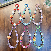 Porte-clés en perles peintes lumineuses BT Capybara, chaîne de téléphone, pendentif boule de poils, bracelet anti-perte, bracelet de poignet, étui pour écouteurs, décoration de sac