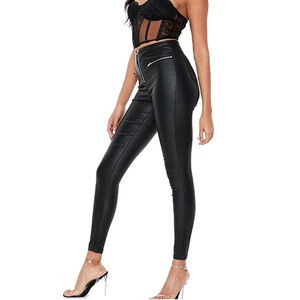 <span class=keywords><strong>Pantaloni</strong></span> Skinny da Donna <span class=keywords><strong>in</strong></span> Ecopelle Nera a Vita Alta <span class=keywords><strong>con</strong></span> Dettaglio Tasca <span class=keywords><strong>con</strong></span> Zip - Product Image 3