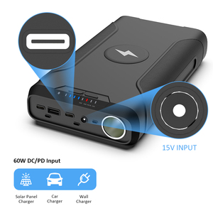 60000mah 72000mah 10W Powerbank solaire sans fil DC 12-24v Power Bank pour ordinateur portable PD 60W Power <span class=keywords><strong>Banks</strong></span> 12v Cigar <span class=keywords><strong>Out</strong></span> pour la pêche - Product Image 4