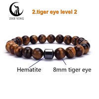 Zhe Ying 6/8mm Edelstein mit Hämatit Heil kristall Großhandel Kristall Naturstein Perlen mit Hämatit Perlen Armband