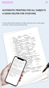 설정 그림 빠른 작은 카드 귀여운 미니 직접 휴대용 흑백 이름 라벨 프린터 <span class=keywords><strong>a4</strong></span> 스티커 용지 프린터 용 - Product Image 4