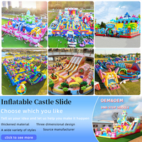 Château gonflable géant coloré personnalisé pour enfants, aire de jeux extérieure, trampoline gonflable pour fête et événement
