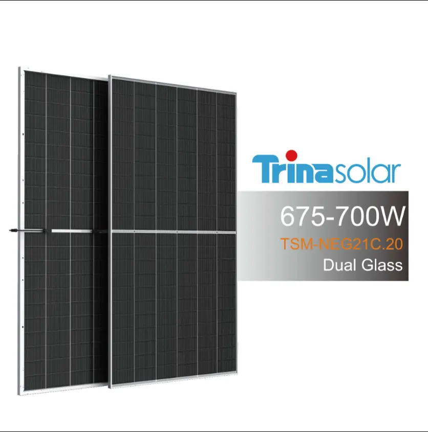 Trina Vertex N Solar Panels NEG21C.20 675W 680W 685W 690W 695W 700W Bifacial Dual Glass Monocrystalline module From China