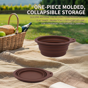 Tazón de agua plegable de silicona para mascotas, portátil, de calidad alimentaria, para perros, para uso en viajes al aire libre. - Product Image 2