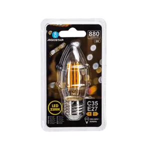 Bombilla LED de filamento mbar c35 e27 8w, ideal para decoración y ambientación con luz cálida y eficiente. - Product Image 2