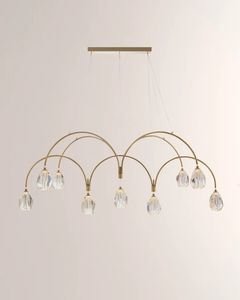 Lustre de Plafond Vintage Américain en <span class=keywords><strong>Cuivre</strong></span> et Cristal <span class=keywords><strong>Luminaire</strong></span> <span class=keywords><strong>Suspension</strong></span> <span class=keywords><strong>Luminaire</strong></span> - Product Image 2