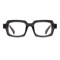 Gafas Ópticas de Montura Completa, Diseño Vintage, Logotipo Personalizado, Acetato Grueso Biselado, Rectangulares para Hombre, Ecológicas y Ligeras, en Oferta