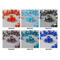 Perles d'accentuation facettées en résine époxy 4 mm, perles lâches avec trou, couleurs Vermilion, Cyan, Charbon, Améthyste, Saphir Paon pour tenues de soirée
