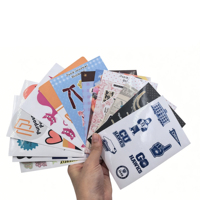 Étiquettes autocollantes personnalisées en PVC rectangulaires avec logo imprimé, découpées à la forme, pour la promotion de cadeaux
