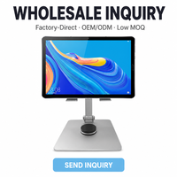 Support de tablette de bureau rotatif à 360 degrés en aluminium, support de tablette PC portable réglable pour bureau et studio, vente en gros OEM ODM
